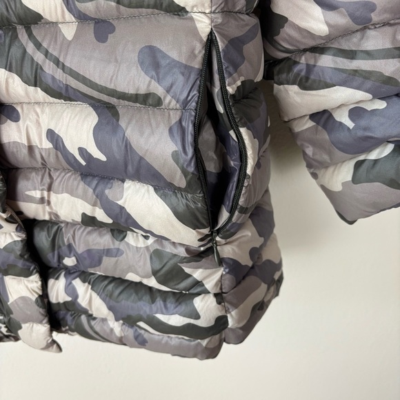 My Anorak Crop Sleeve Down Puffer Jacket Black/Pewter Camo Women’s Size Medium - Picture 2 of 7